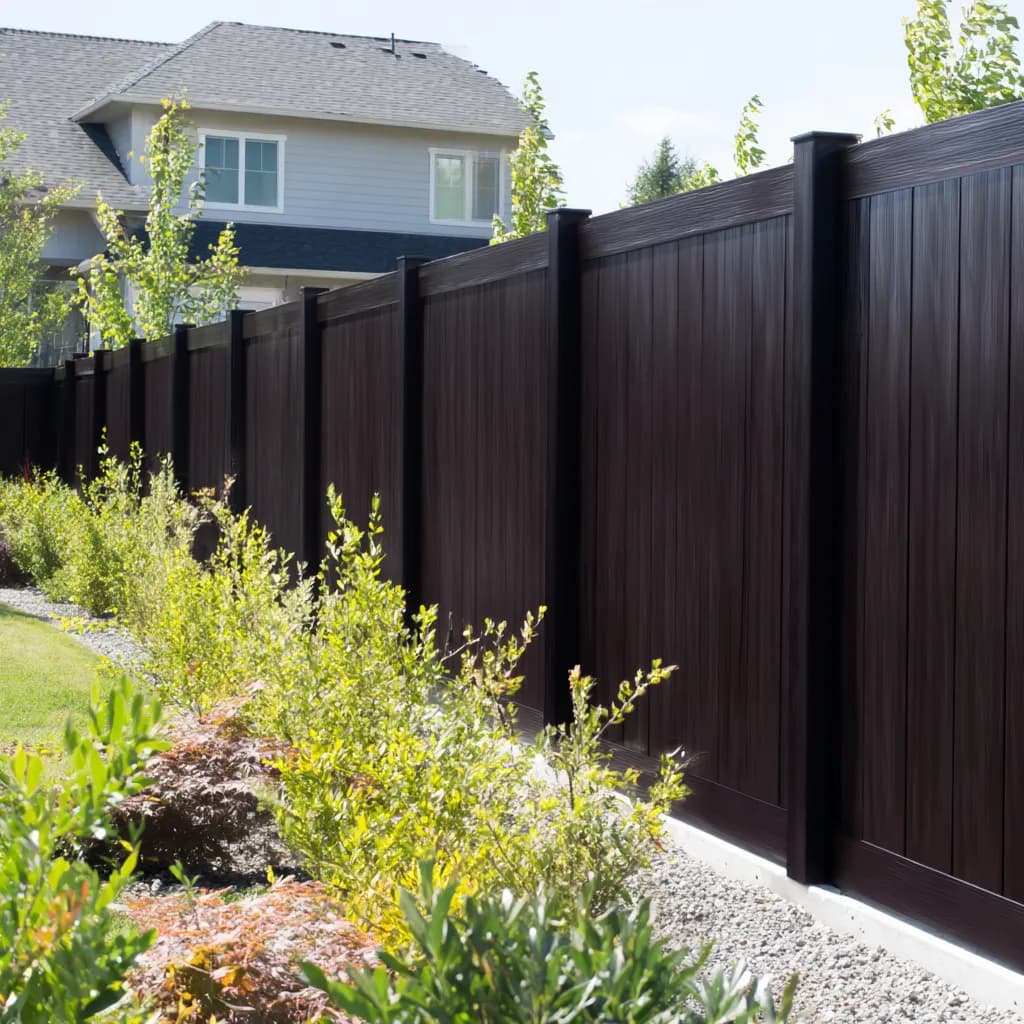 Two-tone vinyl privacy fence in Pittsburgh
